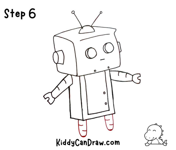 How to Draw a Robot Step 6