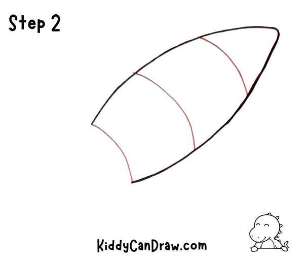 How to Draw a Rocket Step 2