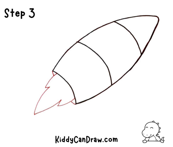 How to Draw a Rocket Step 3