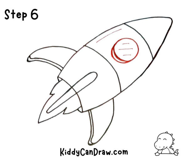 How to Draw a Rocket Step 6