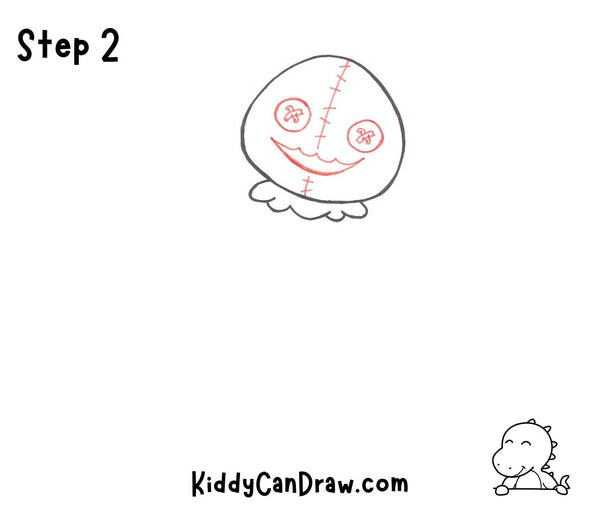 How To Draw a Scarecrow For Halloween Step 2