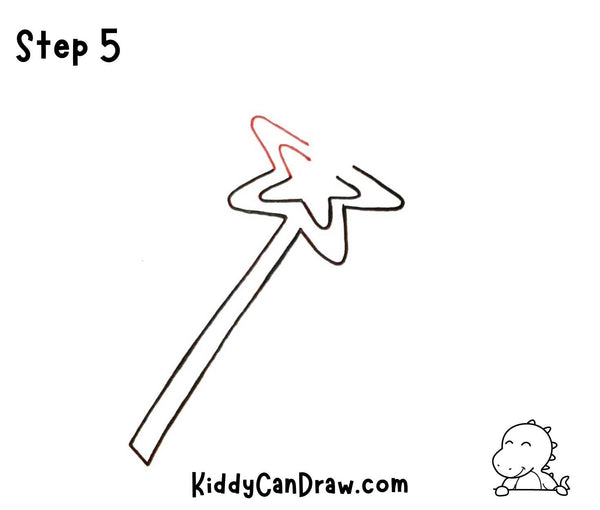 How to Draw a Simple Magic Wand Step 5