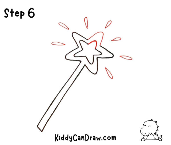 How to Draw a Simple Magic Wand Step 6