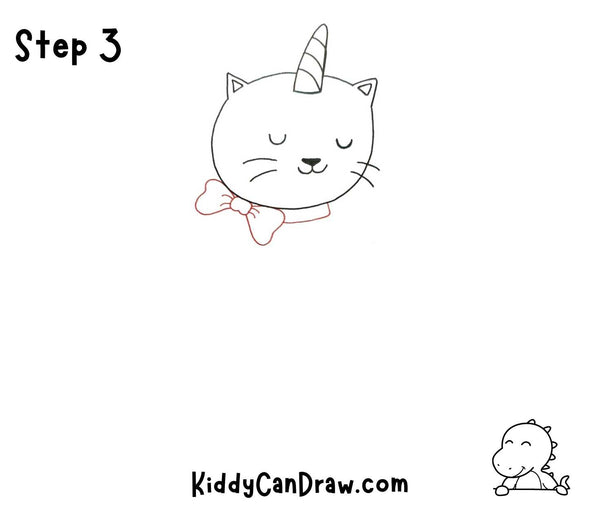 How to Draw a Swaddled Unicorn Cat Step 3