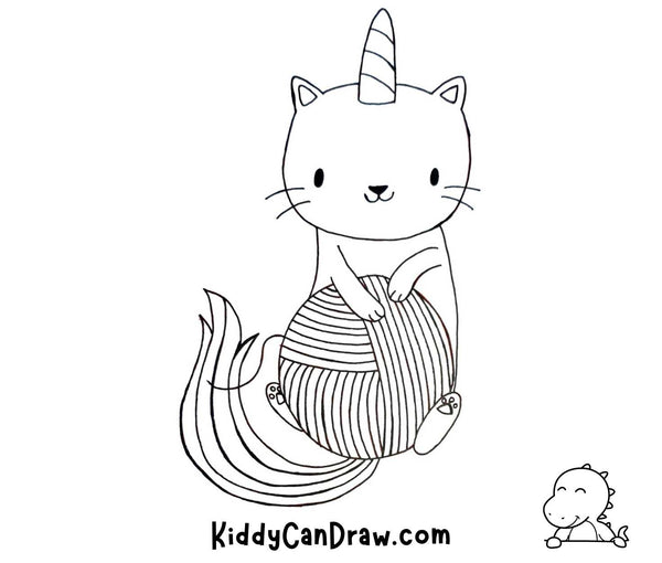 How to Draw a Unicorn Cat Yarn Final