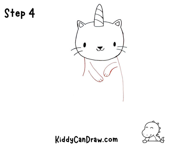 How to Draw a Unicorn Cat Yarn step 4