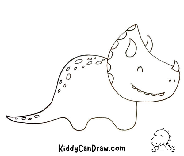 How to draw Triceratops Final