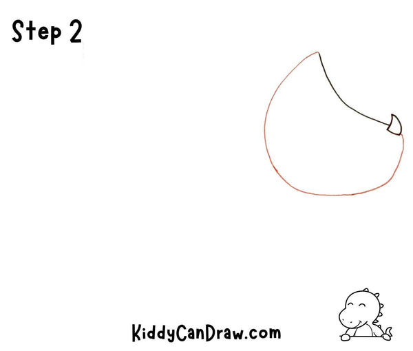 How to draw Triceratops Step 2