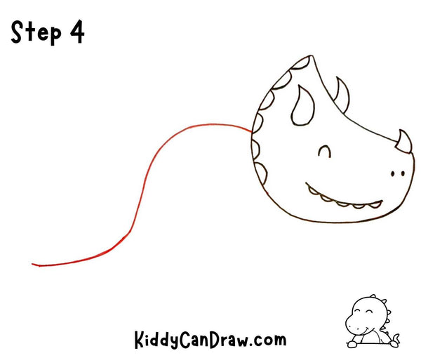 How to draw Triceratops Step 4