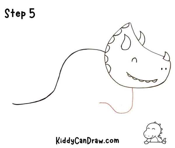 How to draw Triceratops Step 5