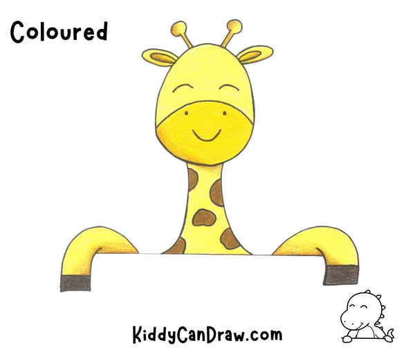 How to draw a Cute Giraffe Colored