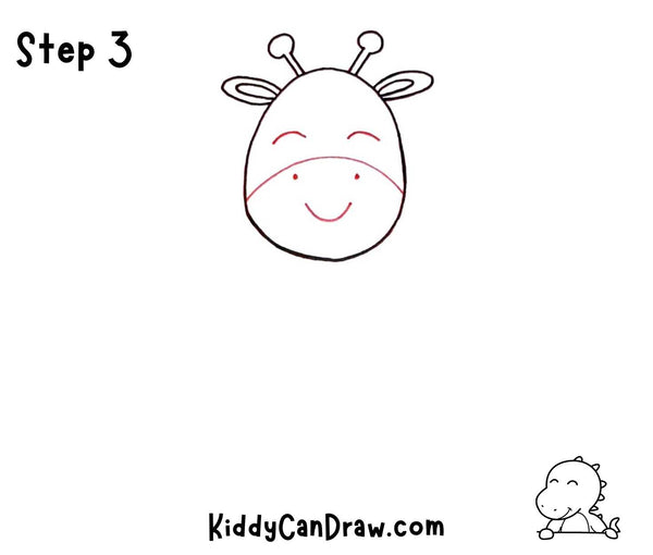 How to draw a Cute Giraffe Step 3