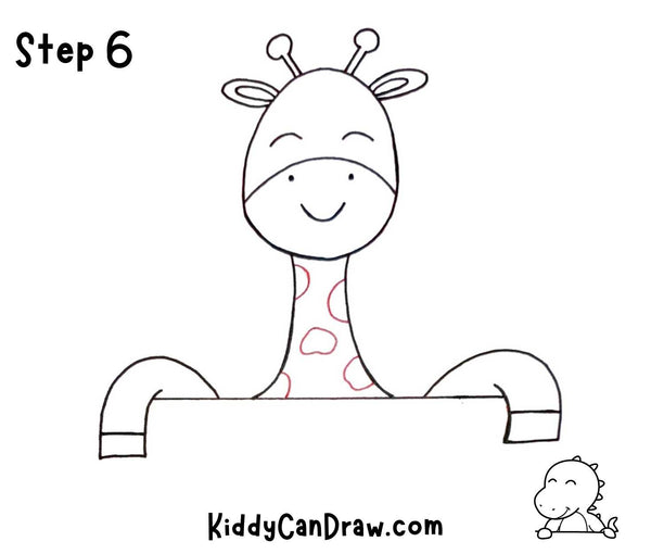 How to draw a Cute Giraffe Step 6