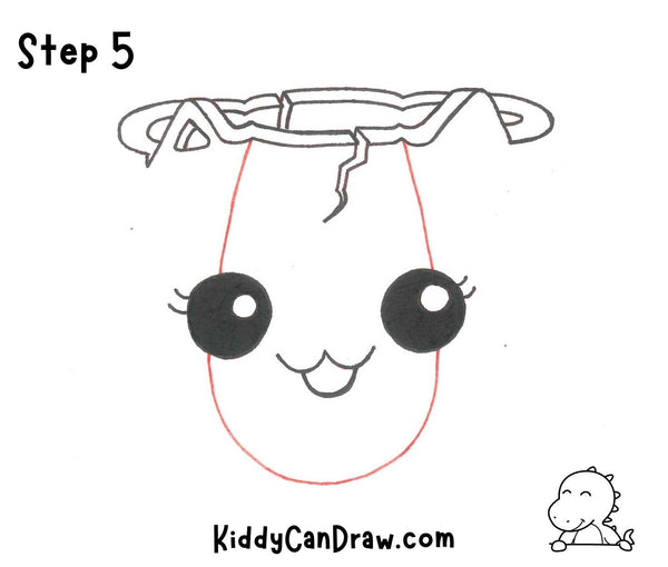 How to draw a Cute Pumpkin Step 5