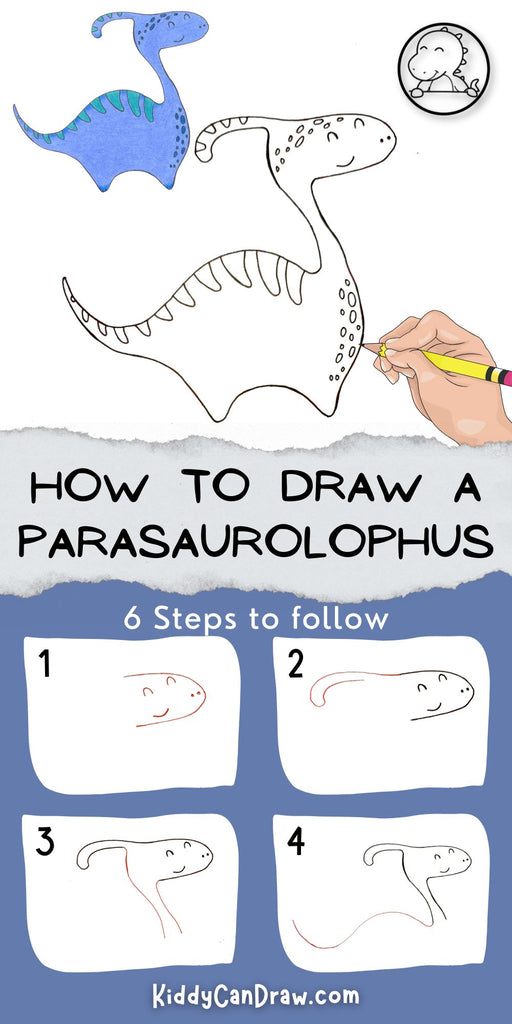 How to draw a Parasaurolophus 