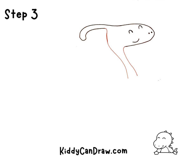 How to draw a Parasaurolophus Step 3