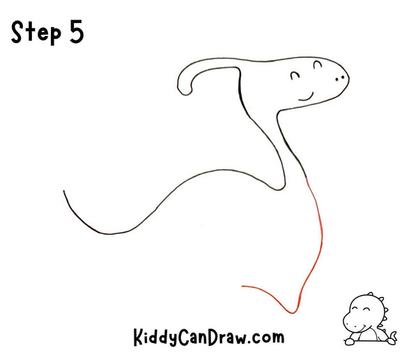 How to draw a Parasaurolophus Step 5