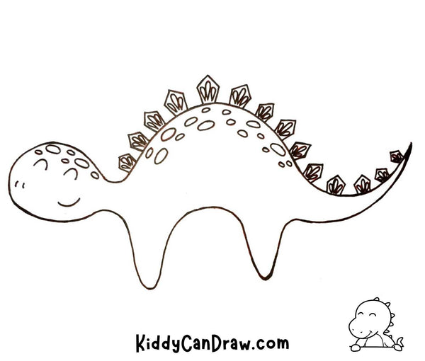 How to draw a Stegosaurus final