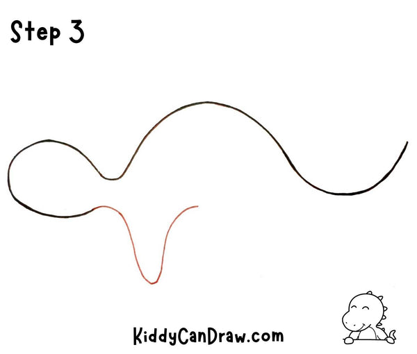 How to draw a Stegosaurus step 3