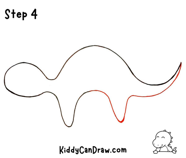 How to draw a Stegosaurus step 4