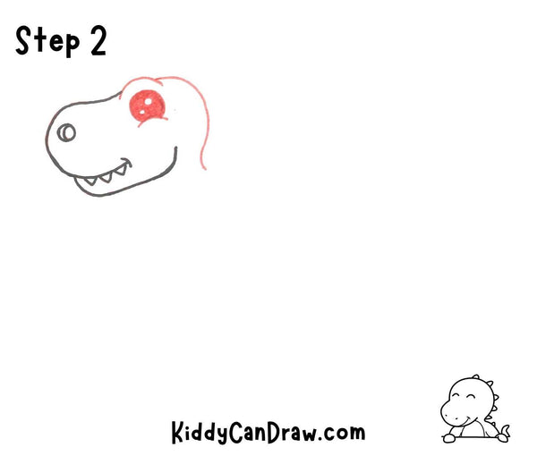 How to draw a T-Rex Step 