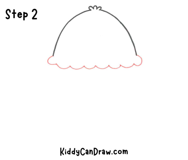 How to draw a Jellyfish step 2