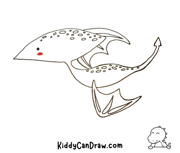 How to draw a Pterodactyl final