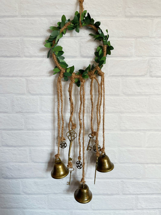 Seequiet Witch Bells for Door Pagan Bells Decor Home Protection Pentagram  Witch Rattan Bells Handmade Wind