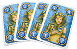 4 of the blue player's cards, numbered 1 to 4