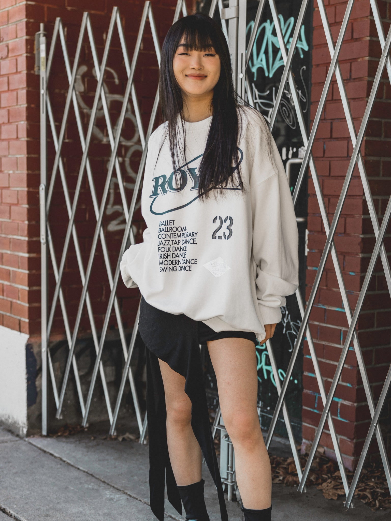 the open product Ivory Royal Letter Sweatshirt