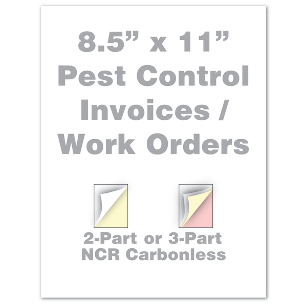 Pest Control Invoice Work Order 8 5" X 11" 2 Or 3 Part Carbonless