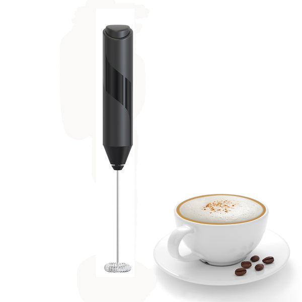 Milk Frother Handheld, Frother with Wireless Charging Base, USB C  Rechargeable Milk Frother, Kitchen Gift Mini Frother with Stand, Electric  Milk Frother for Coffee Cappuccino Frappe Matcha-Black 