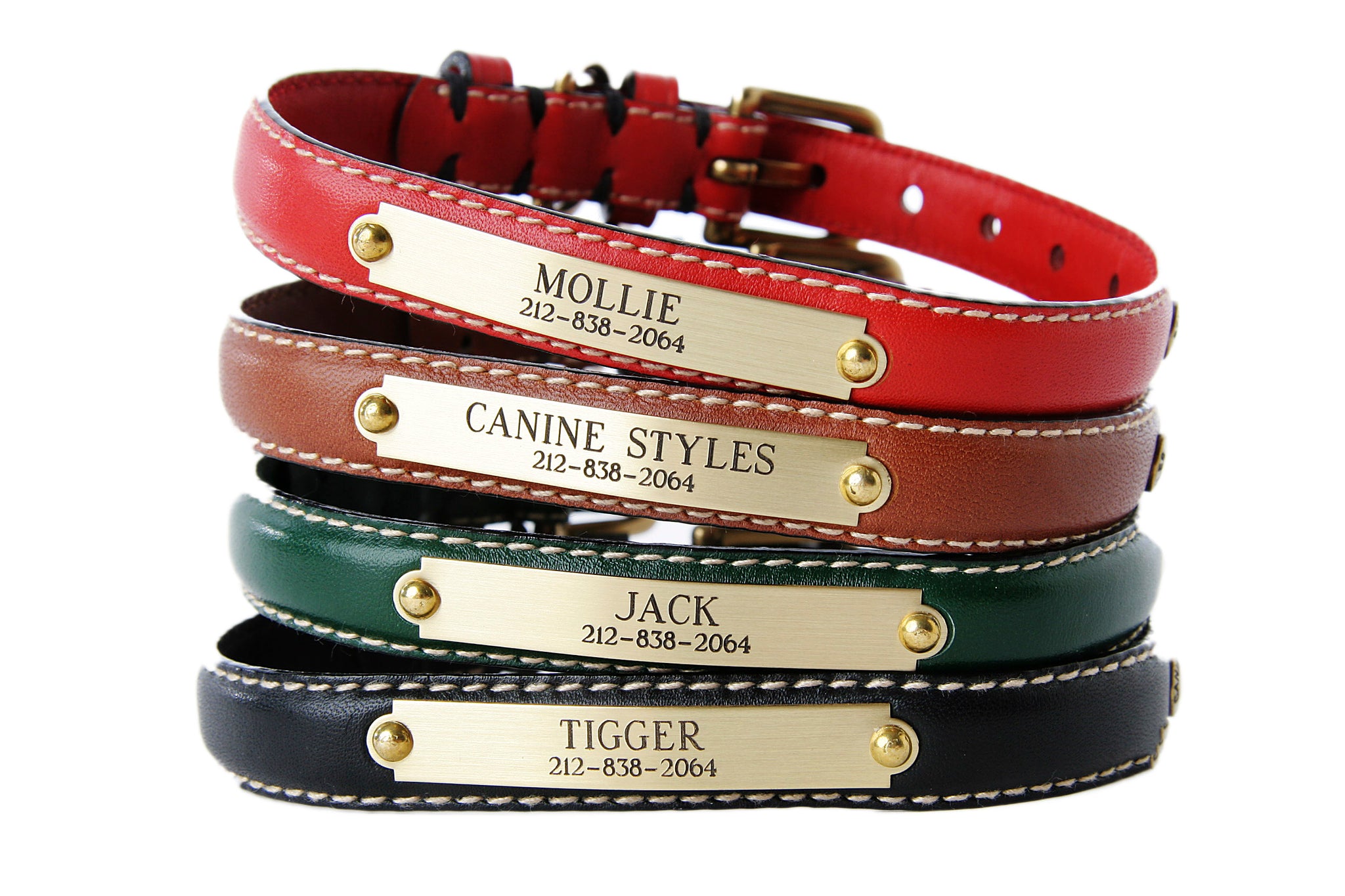 Dog Collars - Classic Flat Leather 