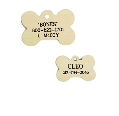 Brass - Bone-Shaped - Dog Tag – Canine Styles