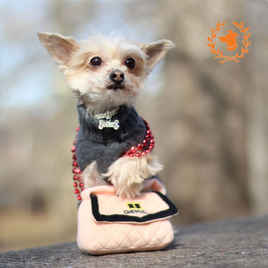 plush dog purse