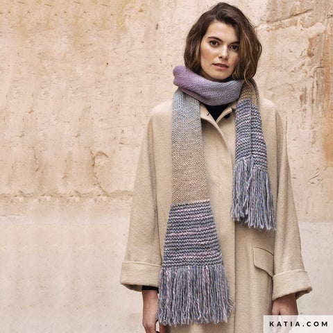 Free Scarf and Snood Pattern for Katia Savana Mouline