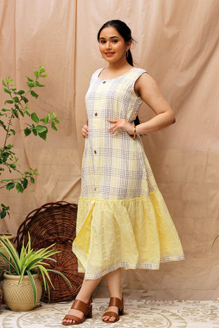 Charming Lemon- Cotton A-line dress