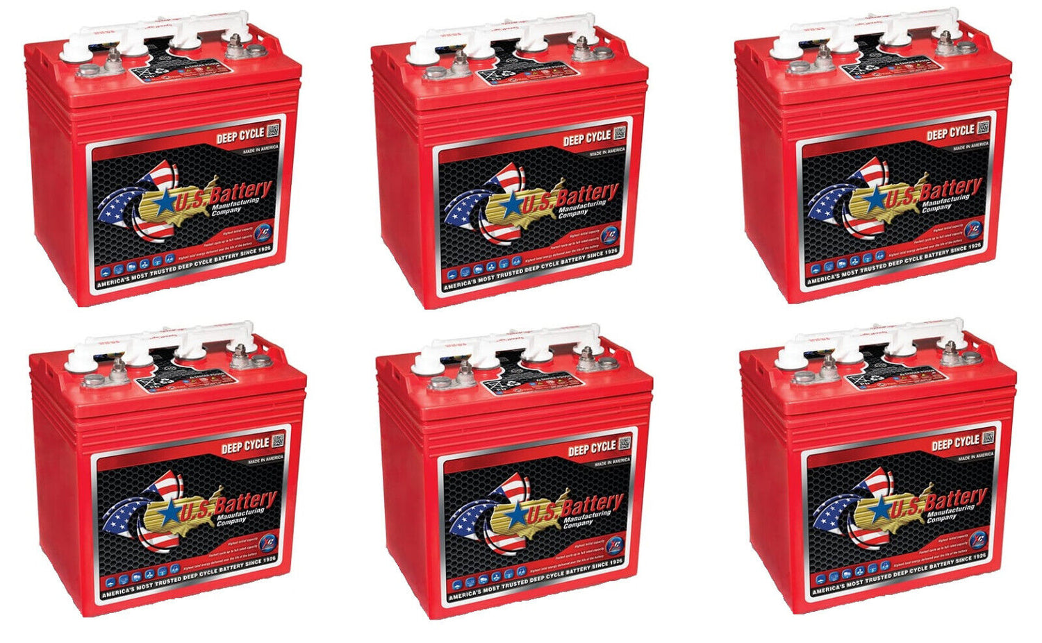 US Battery 8 Volt Golf Cart Battery 8V/170Ah (6 Pack, 48V) 8VGC XC2