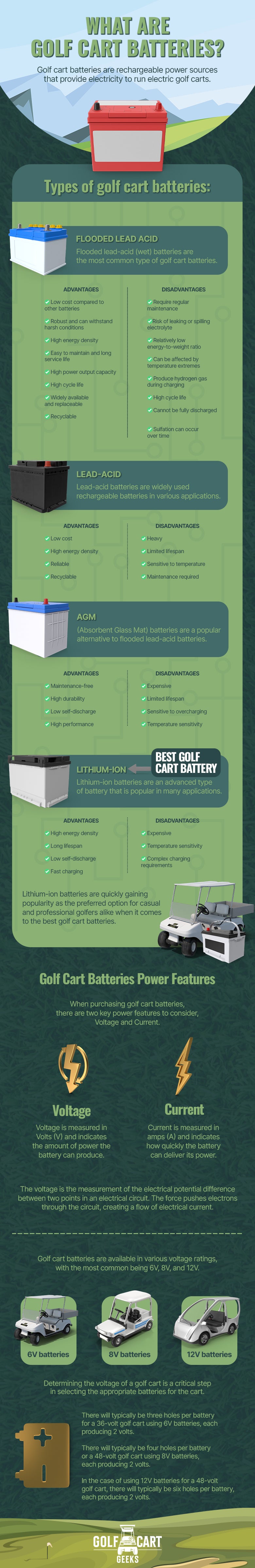 golf cart batteries infographic