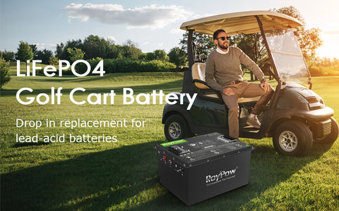 RoyPow lithium golf cart battery - Golf cart geeks - Club car, yamaha and ezgo golf cart batteries