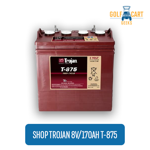 Trojan 8 Volt T-875 Golf Cart Battery 8V/170Ah