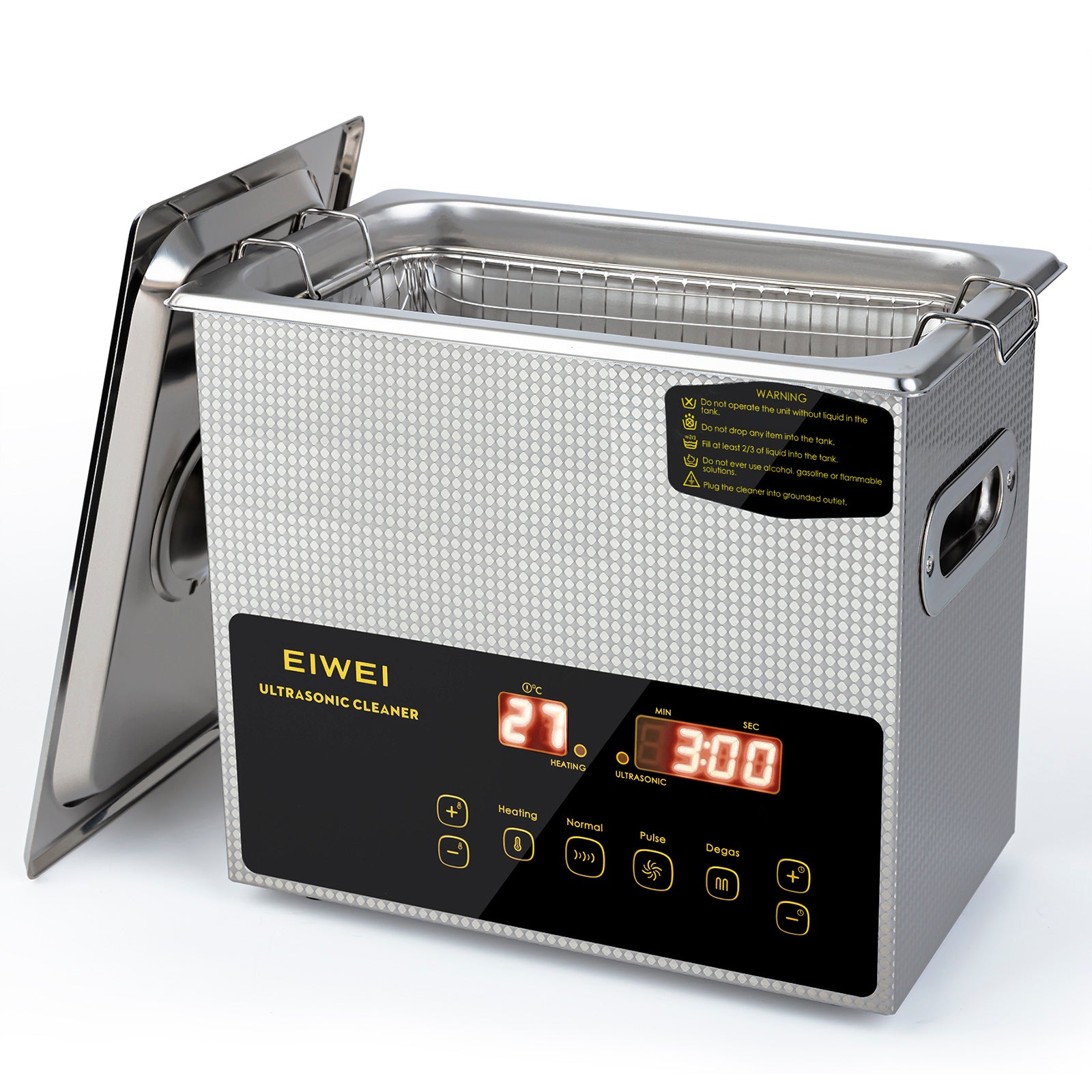 60w 2l Ultrasonic Cleaner With Heater And Timer 1/2 Gal Digital Sonic  Cavitation Machine Stainless Steel Jewelry Cleaner Tool