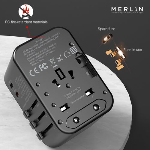 merlin pd world travel adapter