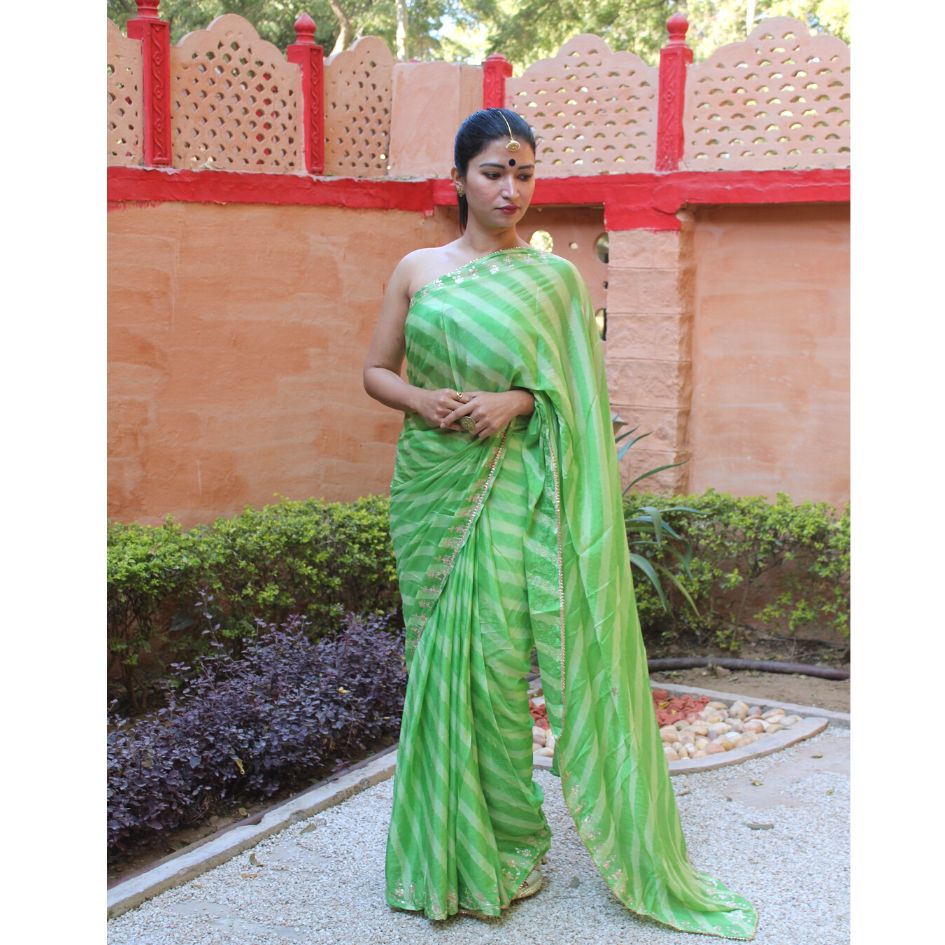 Buy Rose Pink Leheriya Saree online-Karagiri – Karagiri Global