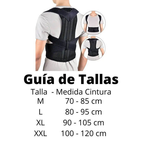 Corrector de Postura Ajustable Tallas