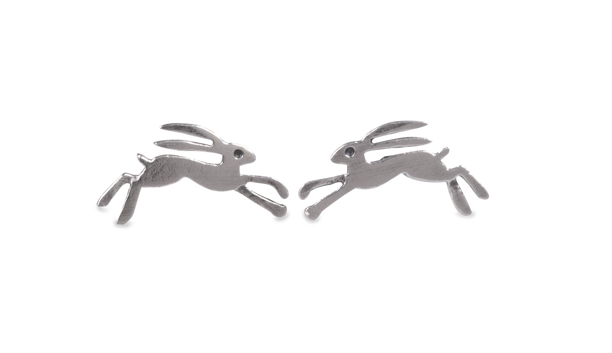 Leaping Hare Stud Earrings