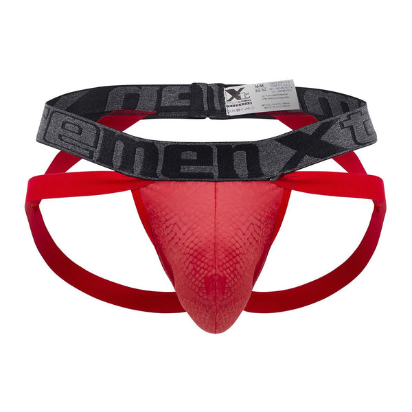 Xtremen 91128 Snake print Jockstrap Color Red - Pikante Underwear