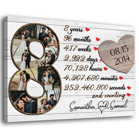1 Year Anniversary 1st Personalized Vinyl Record Song Lyrics On Canvas -  Family Panda - Unique gifting for family bonding