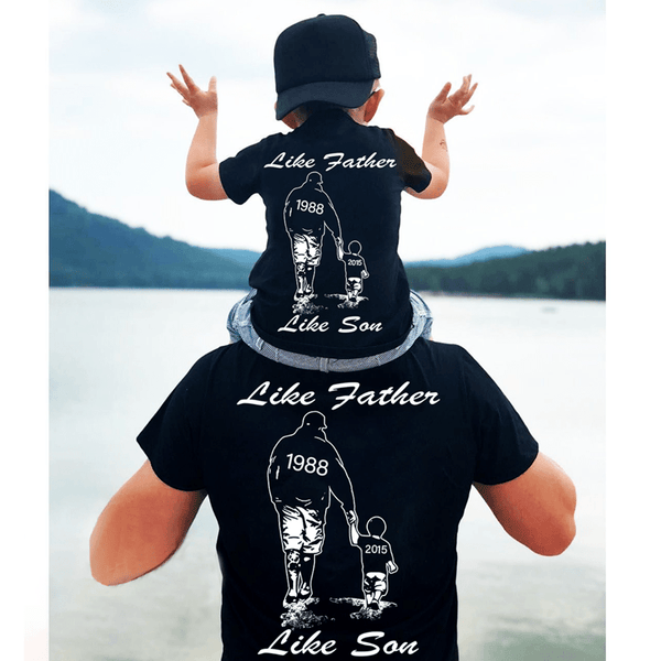 Like Father Like Son TShirts Personalized Gift For Dad And Son