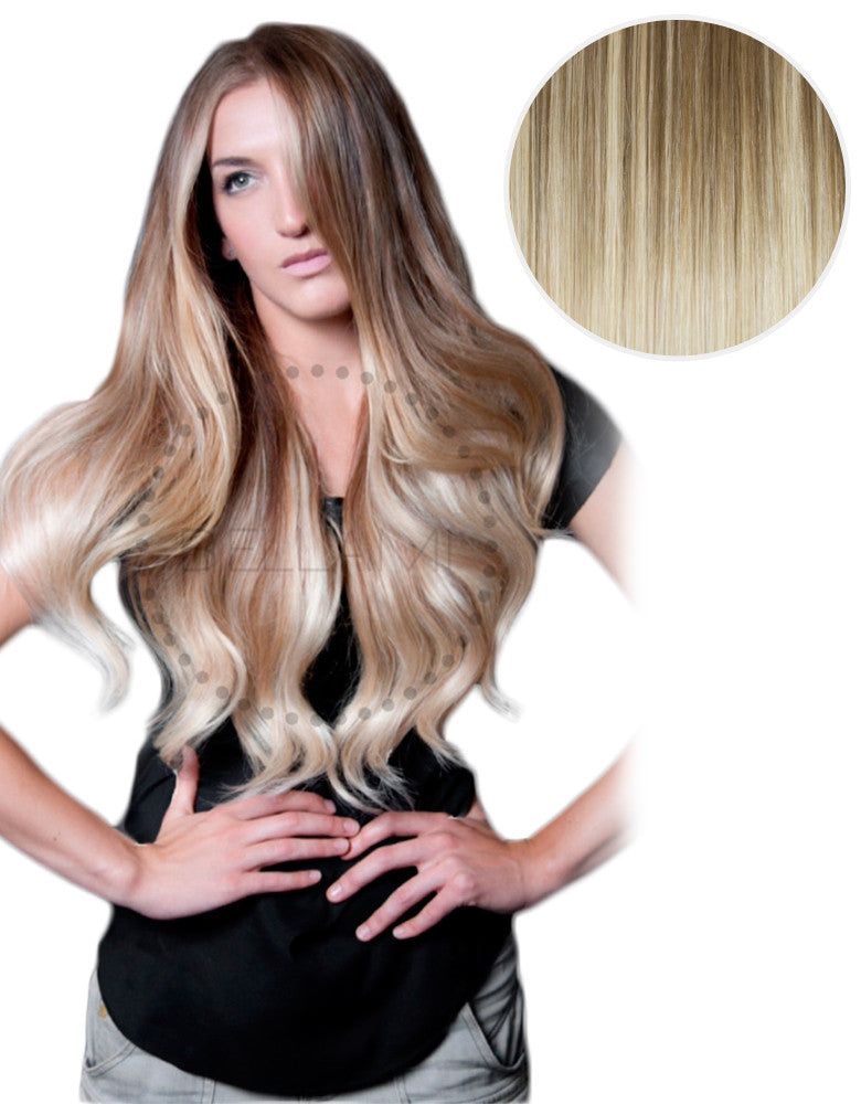 Balayage 160g 20 Ombre Ash Brown Ash Blonde Hair Extensions